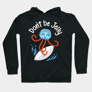 Minimalist Surfing Jellyfish Cute Funny Gift For Surfers Hoodie